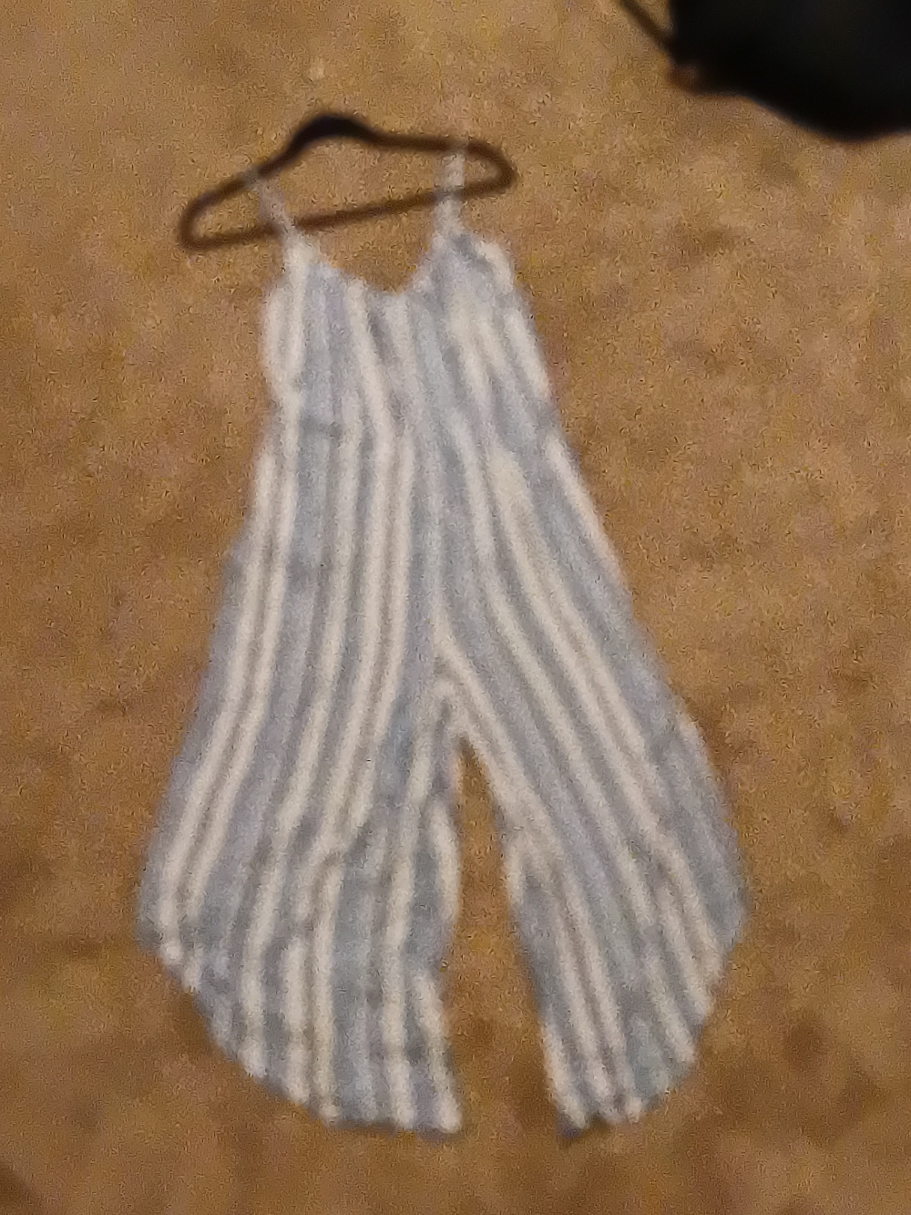 Blue & White Striped Wide-Leg Jumpsuit